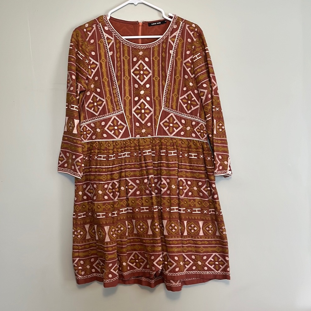 Colorful patterned mini dress